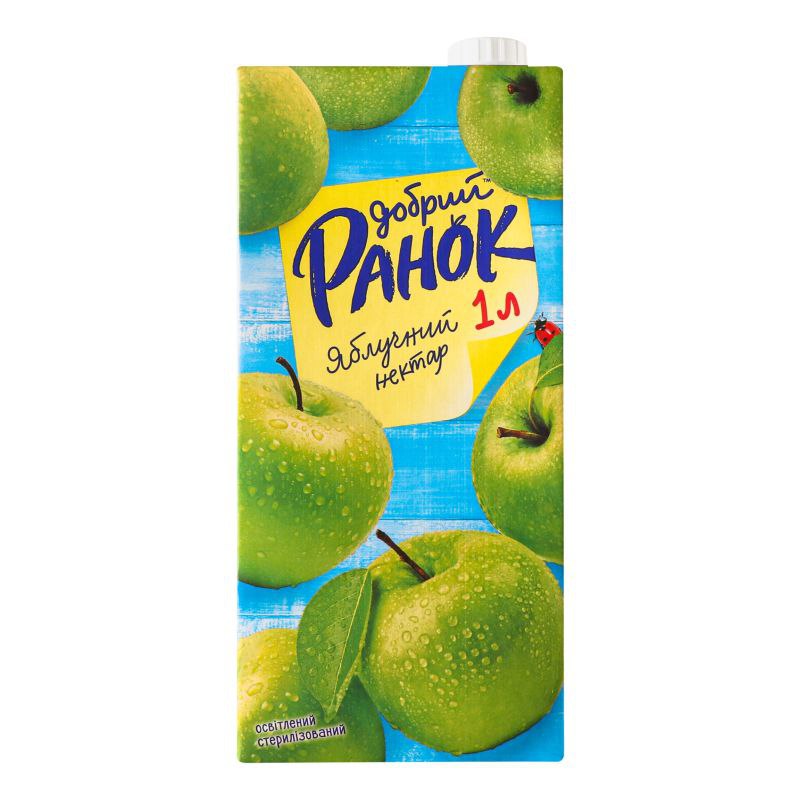 Нектар яблучний освітлений Добрий Ранок 1л